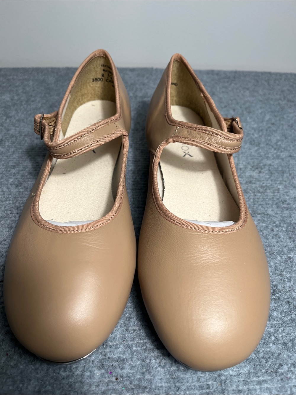 Capezio Tan Mary Jane Tap Shoes with Strap
